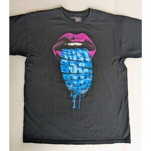 Nike Sportswear Lips and Tongue Black Tshirt Men's Sz L 100% Cotton Just Do It